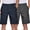 Black+Navy Blue, variant on 2-Pack PULI Men’s Golf Hybrid Dress Shorts Lightweight Quick-Dry Summer Flat Front Casual Shorts with Pockets