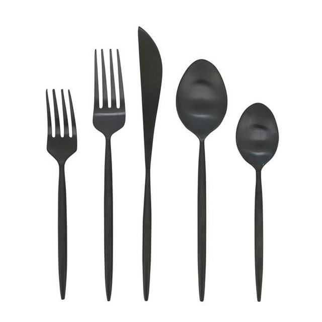 Saro Lifestyle SP679.BK Couverts en Acier Inoxydable Foncé&44; Noir - Lot de 5