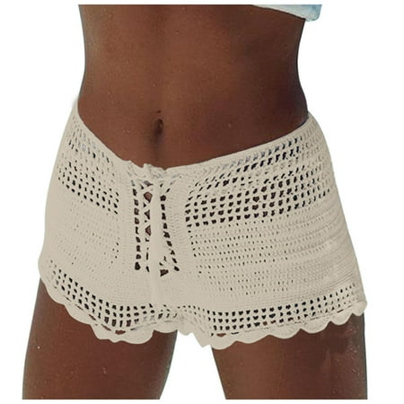 Women s High Waisted Bikini Bottom - High Cut Cheeky Rave Bottoms Sexy Hollow Out Drawstring Womens Bikini Bottoms for Beach  Swimming Pool Rave Festivals