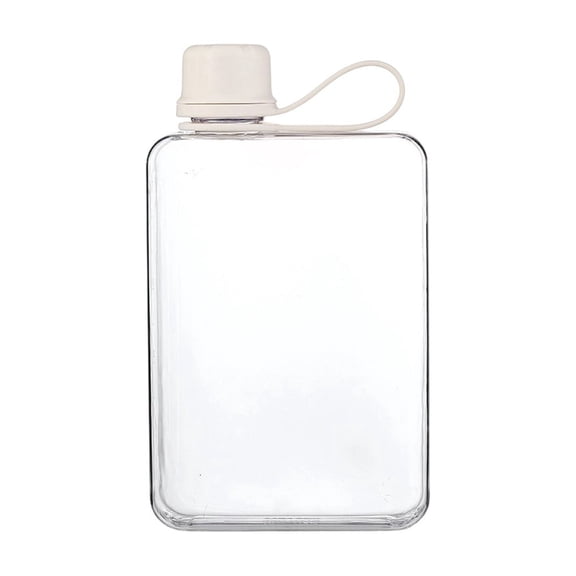 BBilaBu Flat Water Bottle,Reusable Plastic Travel Water Bottle Cup,Leakproof Slim Water Bottle Fits Backpacking, Hiking