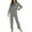 Black, variant on Womens Satin Silky Pajama Set Trendy Print Home Wear Long Sleeve Pants Two Piece Suit Soft Pj Loungewear Beige L