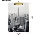 thumbnail image 3 of FMSHPON New York City Clipboard Hardboard Wood Nursing Clip Board and Pull for Standard A4 Letter 13x9 inches, 3 of 8
