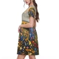 thumbnail image 2 of Balery Vibrant Wildflower Meadow Vestidos sueltos de manga corta para mujer, vestidos de verano 2025, vestidos casuales de corte A con vuelo., 2 of 6