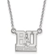 thumbnail image 2 of 10k White Gold Boston U Small Pendant Necklace, 2 of 5
