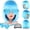 Blue, variant on Short Bob Hair Wigs Straight with Flat Bangs Synthetic Colorful Daily Party Neon Wig for Women + Free Wig Cap 12" As Real (Red)