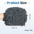 thumbnail image 2 of Uxcell Chenille Microfiber Car Wash Mitts 9" x 5.5" Scratch Free Wash Gloves Absorbent for Car Washing Home Clean Grey, 2 of 7