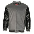 thumbnail image 3 of Maximos Men's LMJ Snap Button Front Classic Varsity Jacket Brown Khaki XL, 3 of 12