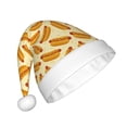 thumbnail image 2 of Cauagu Hot Dog 3 for Adult Christmas Hat,1-Pack Xmas Holiday Hat Santa Hat for Women & Men Festive Headwear Accessories Fit for Christmas/New Year/Party, 2 of 6