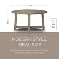 thumbnail image 3 of Maven Lane Sasha Round Wooden Dining Table in Weathered Grey Finish, 3 of 7