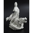 thumbnail image 1 of Estatua De Quan Yin Montada En Dragón De 13 Pulgadas, Versión Con Acabado De Mármol, 1 of 4