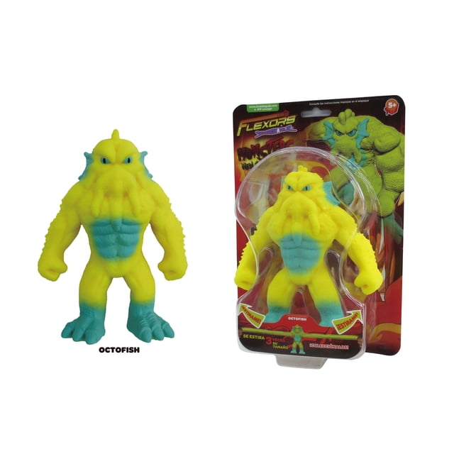 Figura De Acción Ruz Flexors Octofish 22cm Amarillo