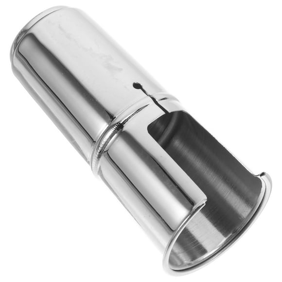 BRIGHTFUFU Bb Clarinete Tapa de boquilla niquelada Tapa del instrumento Repuestos Tapa protectora de metal CC01 (Plata)