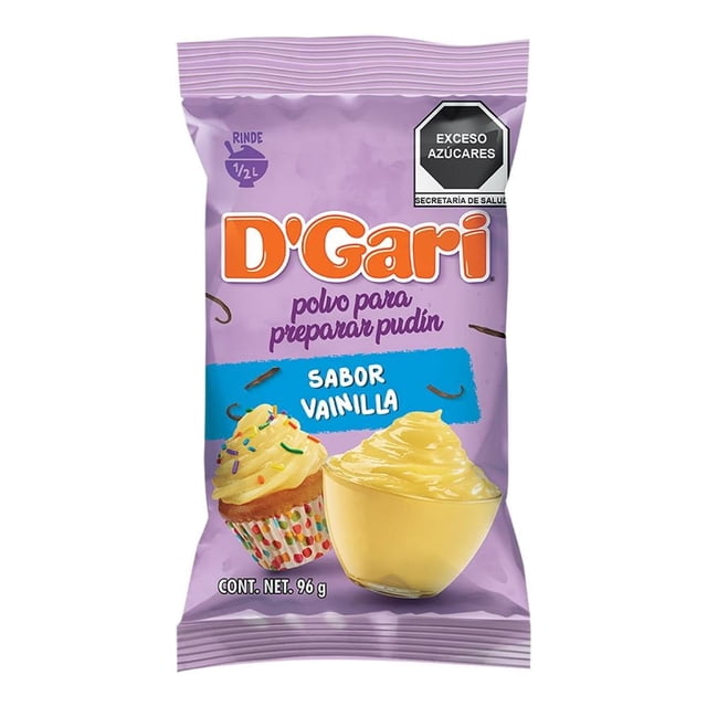 Polvo para preparar pudín D' Gari sabor vainilla 96 g