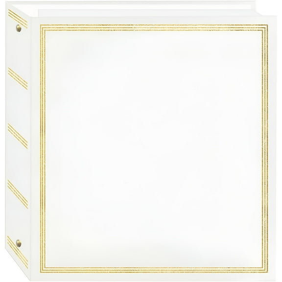 WHITE TR100 Self Adhesive Magnetic 3-Ring Photo Album