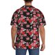 thumbnail image 3 of Balery Rose Flowers Camisa Casual de Manga Corta con Botones para Hombre, Texturizada, Estilo Cubano, para Playa, Verano-Large, 3 of 5