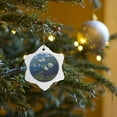 thumbnail image 7 of 3drose, Aerial of Amazon River Basin with Meandering Waterways, Manaus, Brazil, 3 inch Snowflake Porcelain Ornament, 7 of 7
