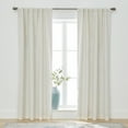 thumbnail image 2 of (2 pack) Better Homes & Gardens Linen Blend Curtain, Single Panel, Vanilla Dream, 50" W x 84" L, 2 of 8