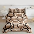 thumbnail image 2 of Manfei Vintage Circle Bedding Comforter Set 2pcs, Geometric Wave Line Twin Comforter Sets, Retro Simple Art Bedding Set, Super Cozy Room Decor, 2 of 8