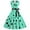 Green, variant on YWDJ 80s Prom Dress for Women Costume Plus Size Vintage Retro V-Neck Sleeveless Print Evening Party Prom Swing Dress Spring Summer Dresses for Women 2023 Blue L