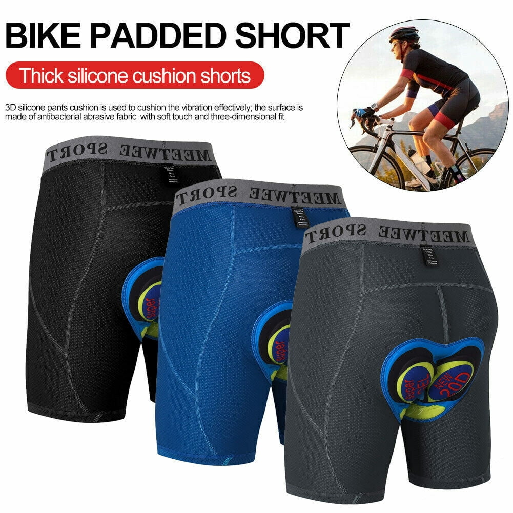 Mens 4D Gel Padded Bicycle Cycling Bike Underwear Short Pants Riding Shorts Soft 