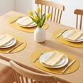 thumbnail image 2 of Unique Bargains 4pcs Faux Leather Placemats Yellow 17.5"x12.8", 2 of 6