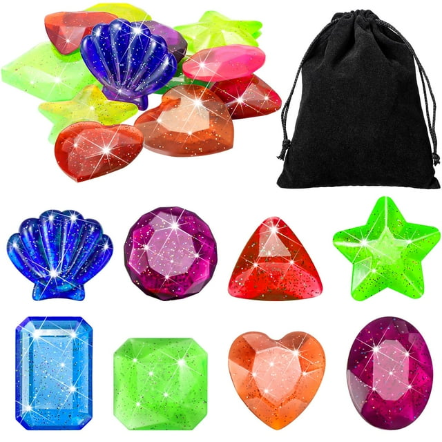 Juguetes de baño Diving Gems Zhanmai, 16 unidades, para juegos de piscina para niños