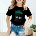 thumbnail image 2 of JUMESG Toddler Girl Uniform Shirts Girl Birthday Outfit Toddler Shirt Girls Party Tshirt (Black,11-12 Years), 2 of 5