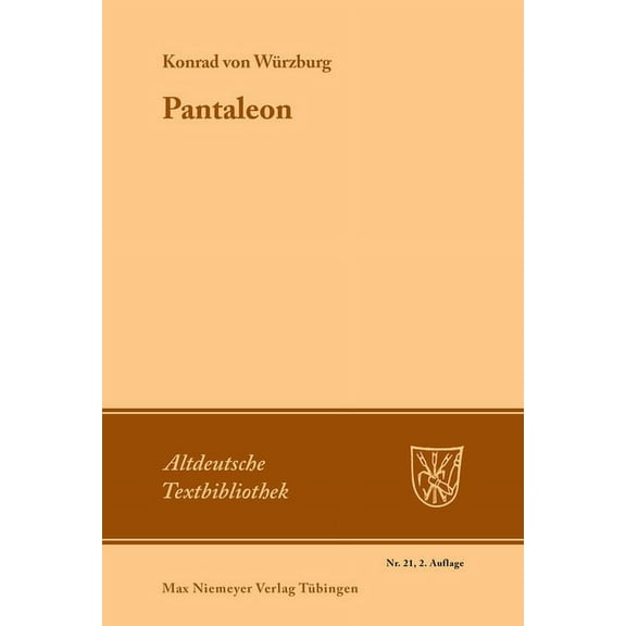 Altdeutsche Textbibliothek: Pantaleon (Paperback)
