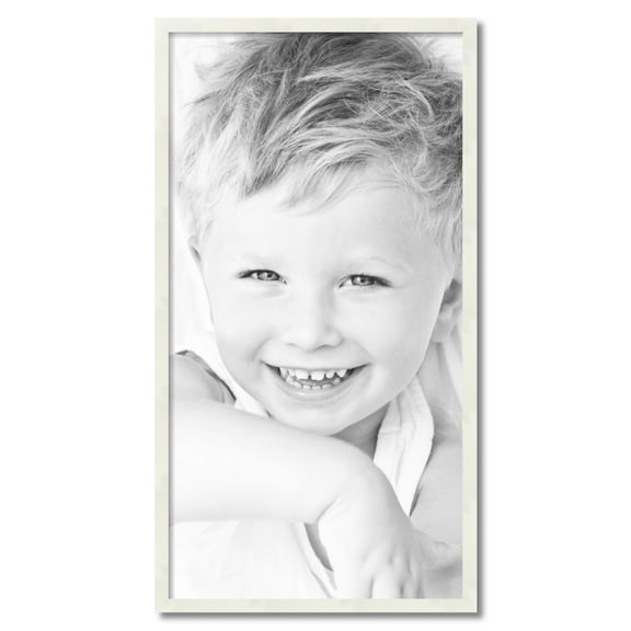 ArtToFrames 21" x 40" White Picture Frame, 21x40 inch White Wood Poster Frame (WOM-5140)