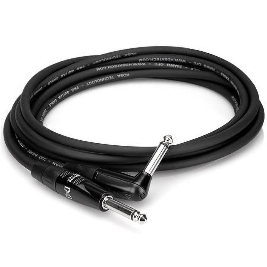 Hosa HGTR-020R Pro Guitar Cable REAN Straight to Right-angle 20 ft