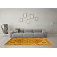 thumbnail image 3 of Ahgly Company Machine Washable Indoor Round Persian Yellow Traditional Area Rugs, 5' Round, 3 of 4