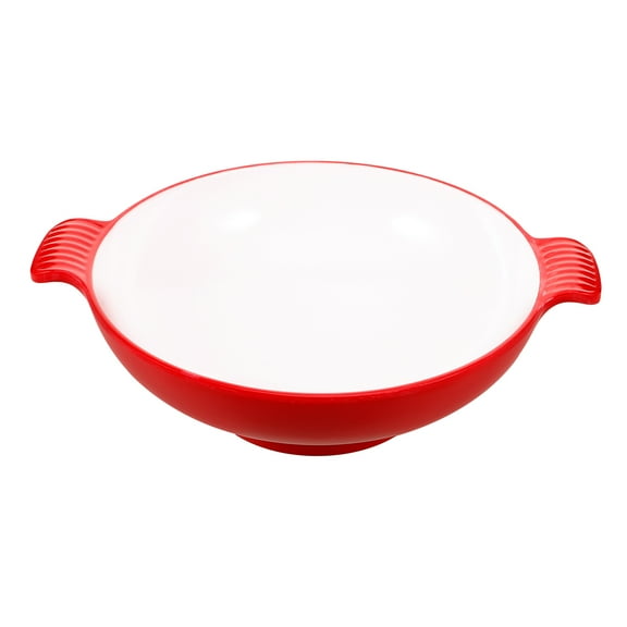 MERRYHAPY Large Red Salad Serving Bowl Reusable Plastic Bowl for Kitchen Dining 1 Pack