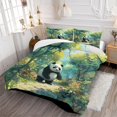thumbnail image 2 of Panda Funda Nórdica Tamaño Completo Flores Juego de Cama Osos Floral Juegos de Cama Blanco y, 2 of 6