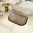 thumbnail image 4 of Half Circle Bath Mat Thin Bathroom Rugs Fit Under Door Quick Dry Non Slip Washable Bathroom Mat with Rubber Backing Absorbent Woven Half Round Shower Rug Flower Bath Rugs 23.62x 35.43 Inch 13 Styles, 4 of 4