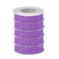 thumbnail image 2 of 5 Rolls Christmas Ribbon 1.5 inch Wide Decorative Ribbon for Gift Wrapping and Holiday Decorations Purple Hearts and Flowers, 2 of 7