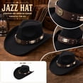 thumbnail image 2 of Qwertyu Cowboy Hat for Men Women Classic Cowgirl Hat Wide Brim Western Women Mens Cowboy Hats Cowgirl Hats Gifts Black, 2 of 6