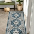 thumbnail image 6 of YOUFORTONG 2x5 Washable Hallway Runner, Oriental Farmhouse Non-Slip Ultra Soft Rug,Stain Resistant Carpet for Entryway Kitchen Living Room Bedroom,Blue, 6 of 6