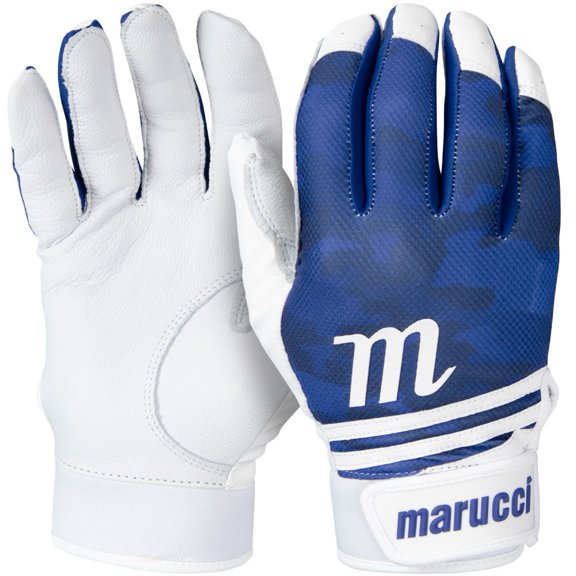 Marucci Youth Crux Camo Batting Gloves Royal Medium