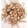 thumbnail image 3 of HIGHBIX 4cm Small Vintage Rustic Lucky Tin Metal Cow Bells Handmade Christmas Décor Bells on Jute Rope (30, Cone-Cylinder), 3 of 5