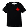thumbnail image 5 of T-Shirt Drapeau Canadien Filles Feuille d'Érable Drapeau Canadien Col Rond Manches Courtes Blouse Filles Fête du Canada T-Shirt Graphique Hauts Décontractés Fête Nationale Canadienne Imprimé Drapeau Manches Courtes Haut, 5 of 5