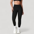 thumbnail image 2 of Women's High Waist Full Length Seamless Compression Leggings for Active and Casual Wear - X Large, Black, 2 of 7