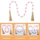 thumbnail image 2 of Guirnalda de cuentas de madera para San Valentín, guirnalda rústica navideña, decoración, guirnalda de cuentas colgantes, 2 of 8