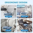 thumbnail image 5 of Office/ Car Seat Cushion, Non-Slip Sciatica & Back Coccyx Tailbone Pain Relief Chair Pad, Memory Foam Butt Pillow for Computer Desk, Wheelchair, Driving (Black), 5 of 7