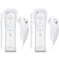thumbnail image 1 of Controller for Motion Plus Wii Remote and Nunchuck Wireless Controllers Compatible with Wii/Wii U with Silicone Case and Wrist Strap (White), 1 of 5