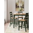 thumbnail image 3 of Signature Design by Ashley Gesthaven Dining Side Chair Set (2), Natural/Green, Farmhouse Wood Chairs with Ladderback Design, 3 of 9