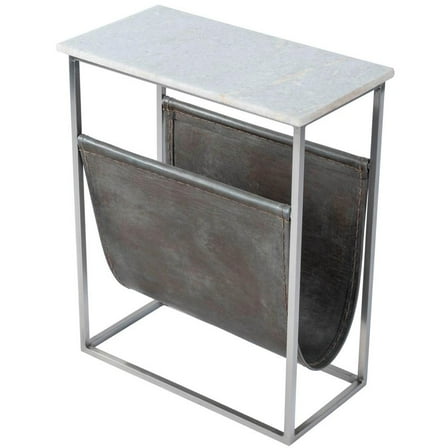 Butler Specialty Koler Marble And Leather Magazine Table In Beige