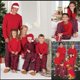 thumbnail image 2 of Pijamas navideños a juego para Familia, ropa de dormir roja para padre, mamá y yo, apariencia familiar, mamá, hija, hijo, PJS, niños y niñas, 2 of 3