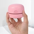 thumbnail image 5 of Clearance Eligible Mini Desktop Vacuum Cleaner, USB Rechargeable Handheld Desk Vacuum, 2.48×2.56 in Portable Cordless Vacuum for Keyboard Table Crumbs Dust Car Interior Cleaning, Pink, 5 of 6