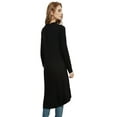 thumbnail image 2 of Women's Long Sleeve Button Down Knit Ribbed Sweater Duster Cardigan with Pockets, 2 of 5