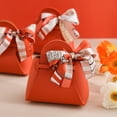 thumbnail image 4 of Walbest Mini Beautiful Candy Bag with Bowknot Decor, Handmade Festive Faux Leather Gift Box for Wedding Party, 5.12" x 4.72" x 2.17", 4 of 7